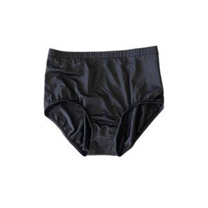 Swim Solutions Black Mid-Rise Tummy-Control Swim Bottoms Plus Size 16W NWT $54